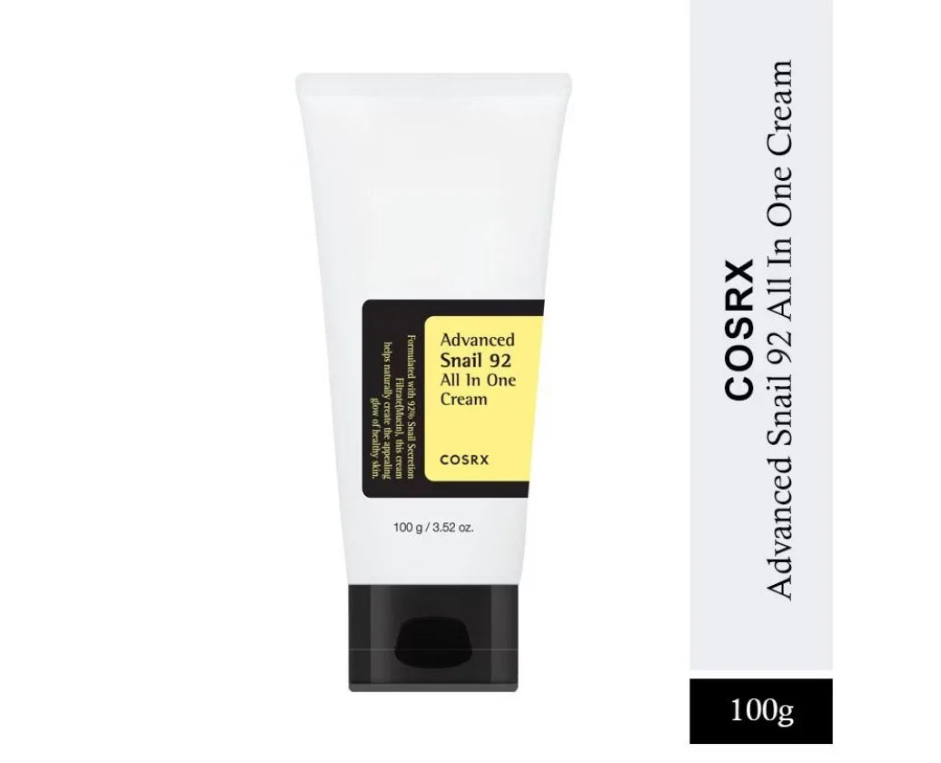 Close-up of the COSRX Snail 92 Mucin Cream texture showing its hydrating and soothing formula.