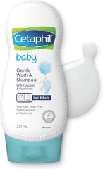 Cetaphil Baby Gentle Wash & Shampoo 50ml – Hypoallergenic 2-in-1 for Sensitive Skin. A 2-in-1 hypoallergenic formula designed for sensitive skin.