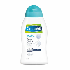 Cetaphil Baby Gentle Wash & Shampoo 50ml – Hypoallergenic 2-in-1 for Sensitive Skin. A 2-in-1 hypoallergenic formula designed for sensitive skin.