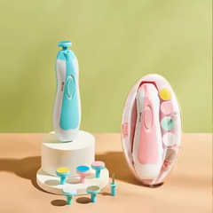 "Baby nail trimmer with soft grinding heads, ergonomic design, and gentle operation, suitable for safely trimming infant and toddler nails."