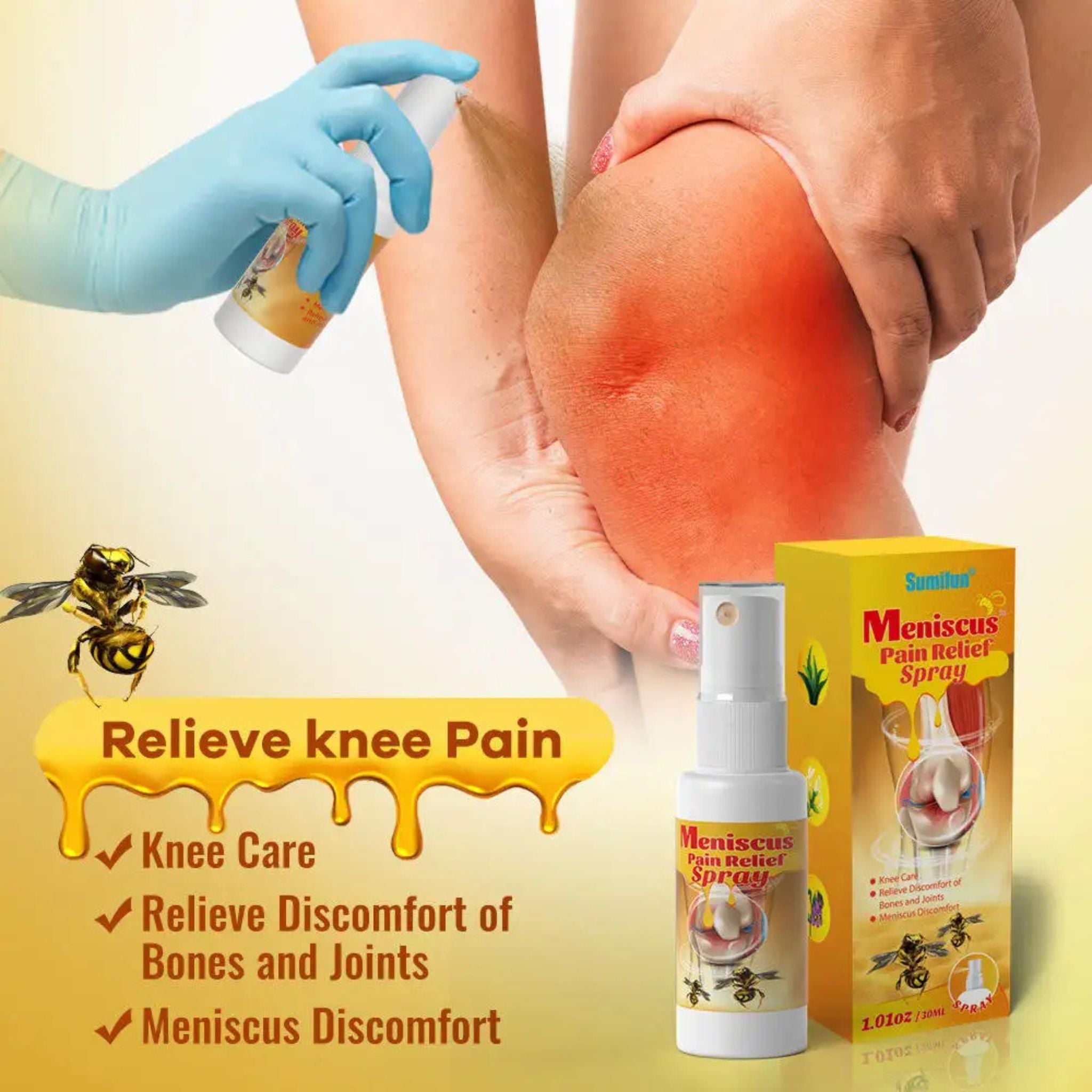 "Bee Venom Joint Care Gel – Natural pain relief gel for joint and muscle care, enriched with bee venom and soothing ingredients."