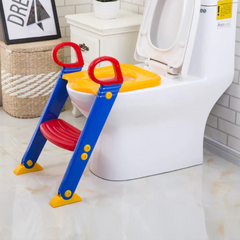 "Children's Toilet Ladder – Adjustable potty training ladder with non-slip steps and safety handles for easy and secure toilet use."