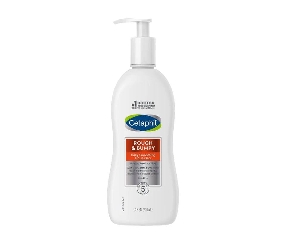 "Cetaphil Daily Smoothing Moisturizer for Rough Skin – Hydrating, Lightweight Formula, Softens Uneven Texture, and Provides Deep Hydration for All Skin Types."