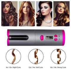 "Digital Hair Curler – Professional curling wand with adjustable temperature settings for flawless, long-lasting curls."