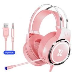 E-sports Gaming Headset with Noise-Cancelling Microphone and Wired PC Connection. Ideal for Clear Audio, Comfort, and Gaming Performance on Computers, Consoles, and Mobile Phones.