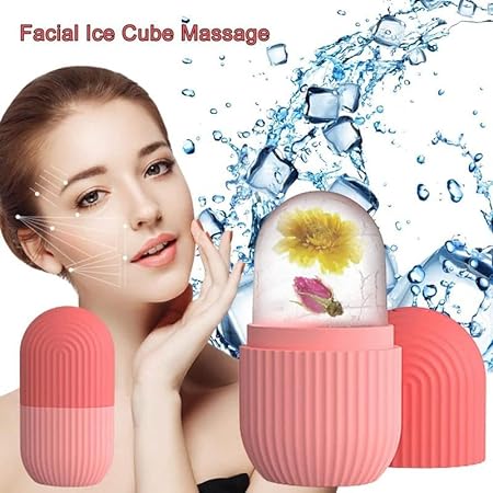 Face Glow Ice Roller for reducing puffiness, fine lines, and promoting skin circulation. Cooling therapy Face Glow Ice Roller for all skin types, enhancing facial contours. DIY ice cubes with essential oils for rejuvenating facial therapy using Face Glow Ice Roller.