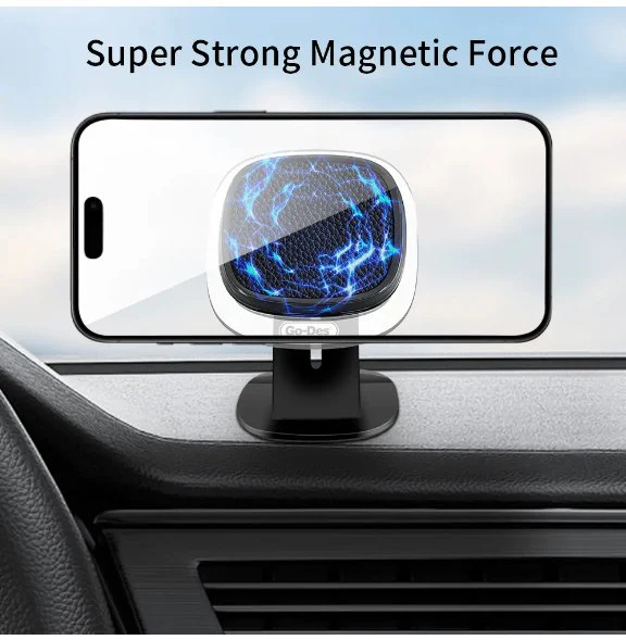 Magnetic Suction Dashboard Holder – Universal Car Phone Mount with 360° Rotation for Smartphones & GPS Devices. Strong Suction Grip for Easy Installation and Secure Holding on Dashboard or Windshield. Perfect for Hands-Free Driving & Navigation.