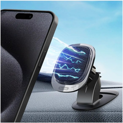 Magnetic Suction Dashboard Holder – Universal Car Phone Mount with 360° Rotation for Smartphones & GPS Devices. Strong Suction Grip for Easy Installation and Secure Holding on Dashboard or Windshield. Perfect for Hands-Free Driving & Navigation.