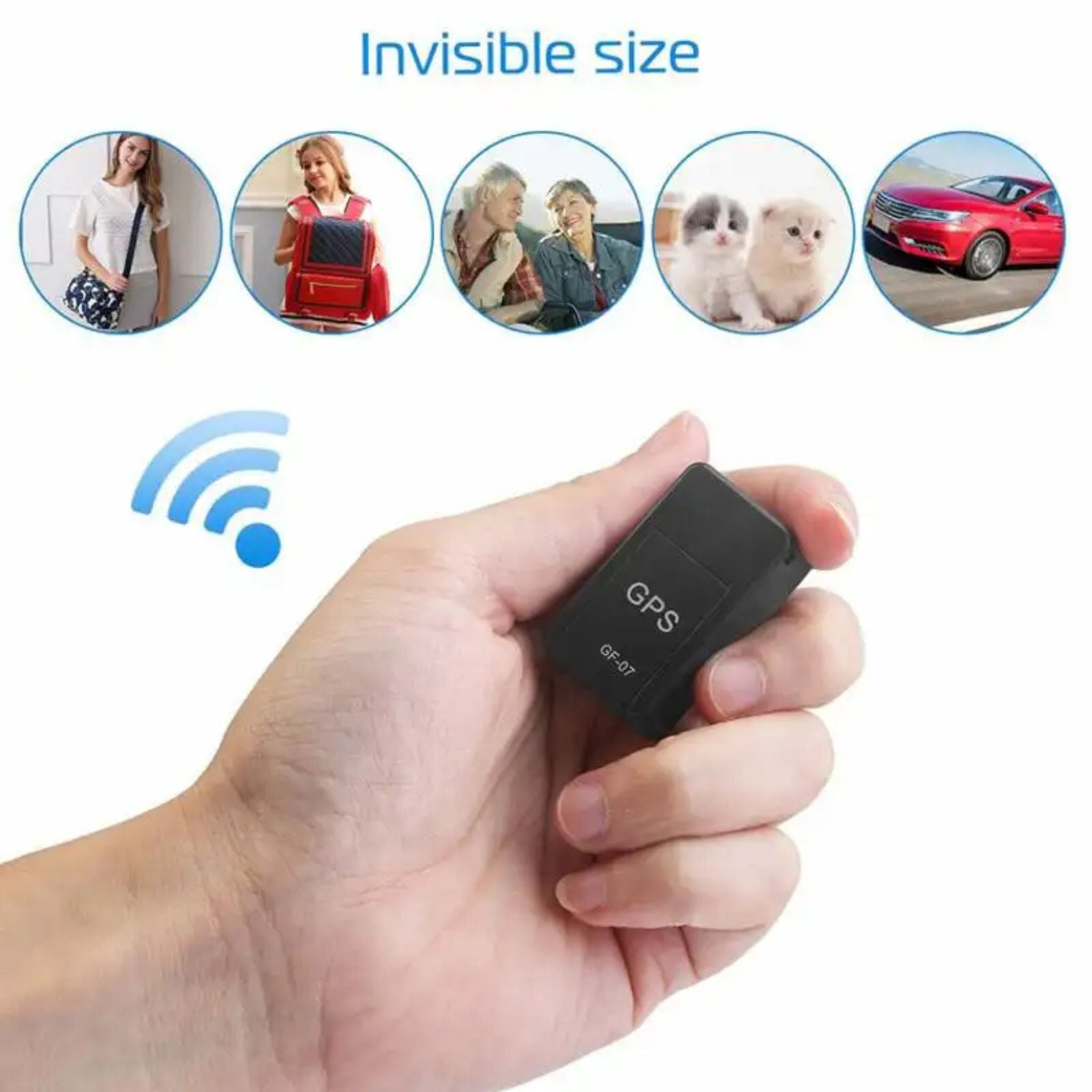 "Mini GPS Tracker – Compact and portable tracking device for real-time location tracking of vehicles, pets, kids, and valuables."