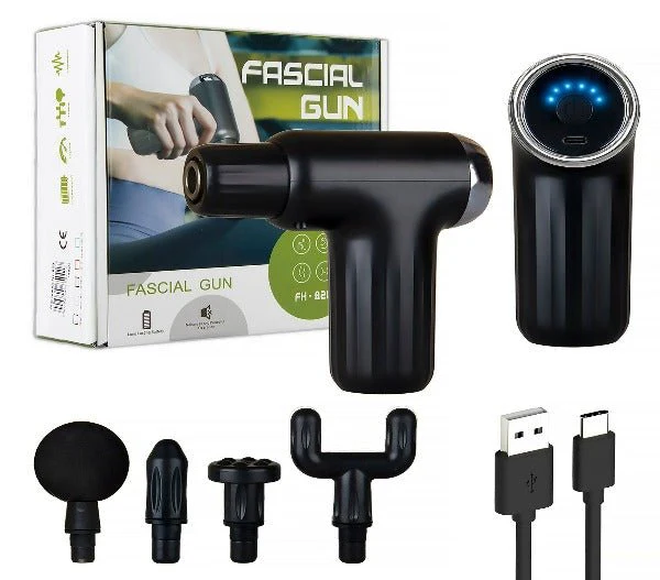 Muscle Massage Gun FH-820 with 4 heads for deep tissue pain relief and muscle recovery. Deep Tissue Massage Gun for neck, back, shoulders, and full-body use with adjustable speed.