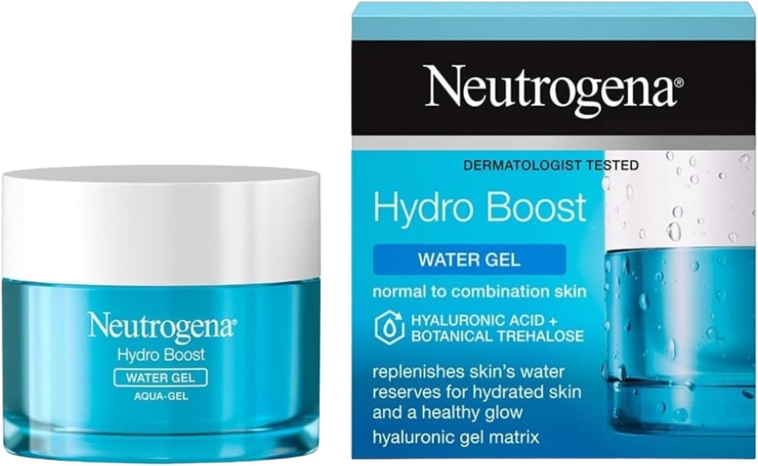 Neutrogena Hydro Boost Water Gel 50ml for hydrating and refreshing dry skin. Lightweight Neutrogena Water Gel with hyaluronic acid for long-lasting hydration. Neutrogena Hydro Boost Gel for smooth, soft, and healthy-looking skin.