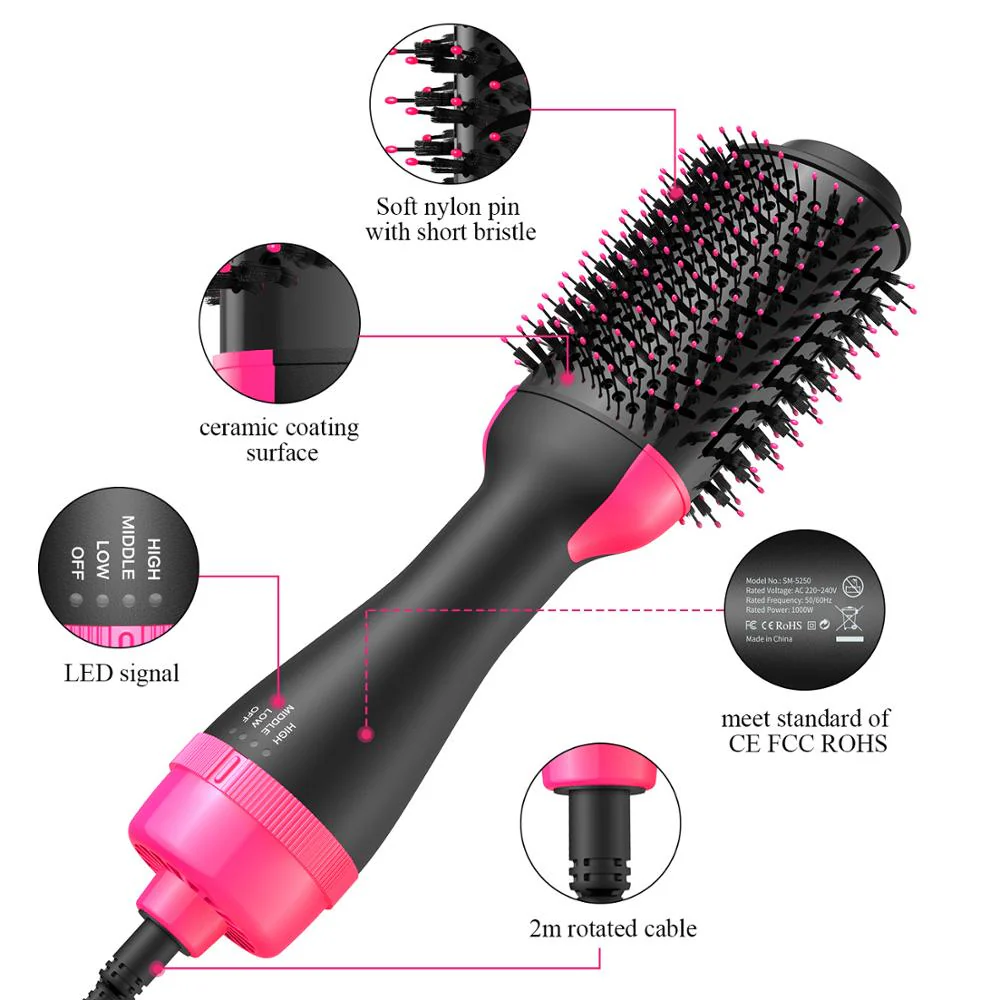 One Step Hair Dryer and Volumizer Brush – All-in-One Styling Tool with Ionic Technology. Achieve salon-quality results with the One Step Hair Dryer and Volumizer Brush.