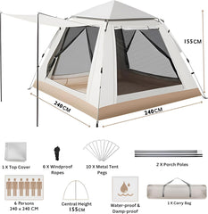 Outdoor Alpine Camping Tent – Lightweight 4-Person Tent with Easy Setup & Ventilation. Lightweight, durable, and excellent ventilation for comfortable camping trips.