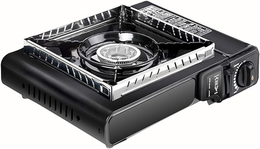 Portable Gas Stove – Lightweight Dual Fuel Stove with Piezo Ignition & Safety Features