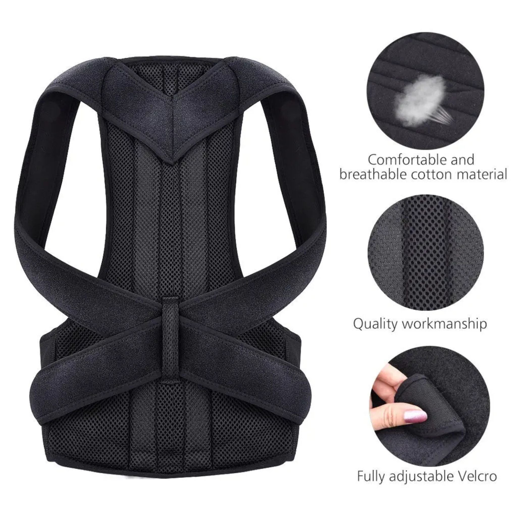 "Posture Corrector Therapy Shoulder Belt for improving posture and relieving back pain, suitable for men and women."