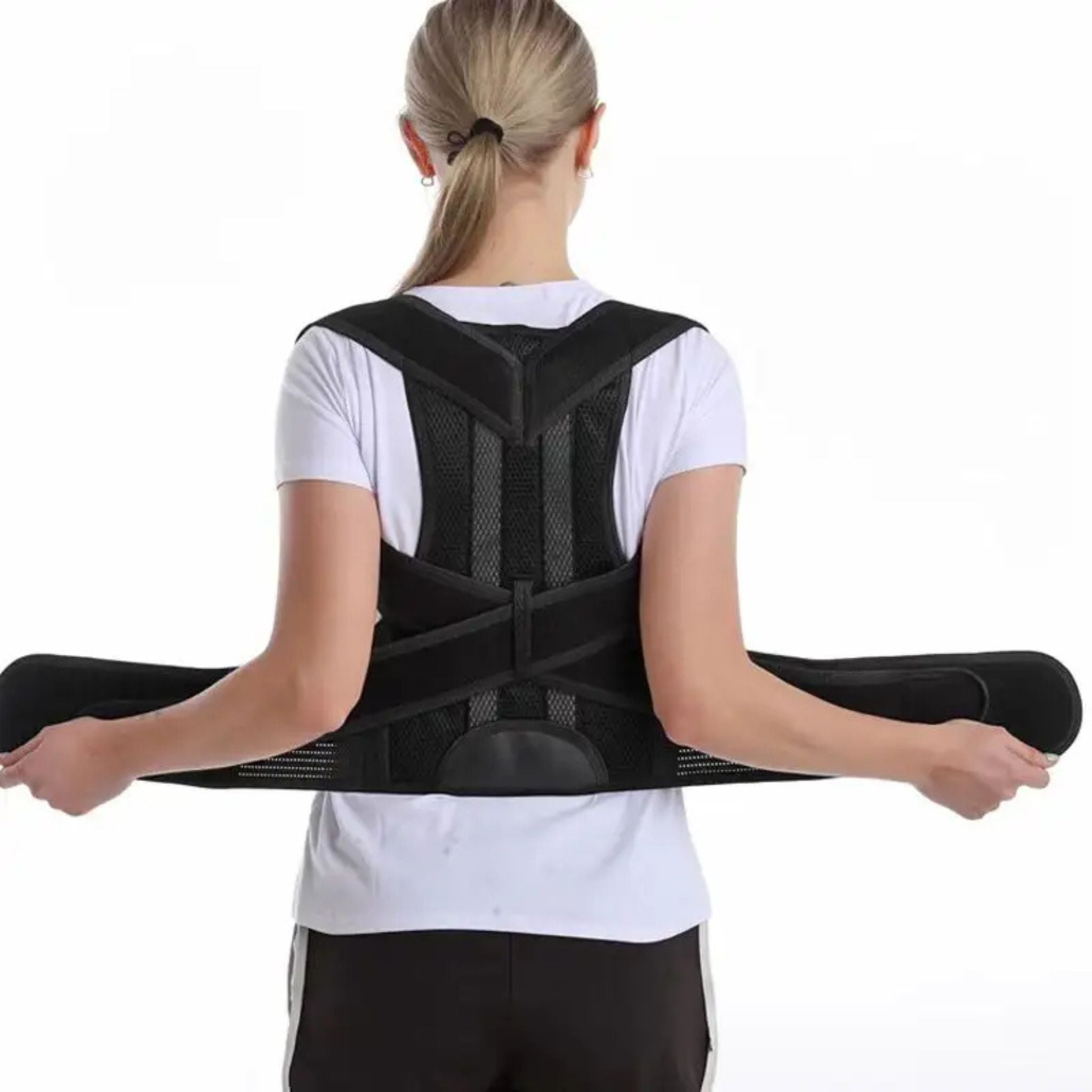 "Posture Corrector Therapy Shoulder Belt for improving posture and relieving back pain, suitable for men and women."