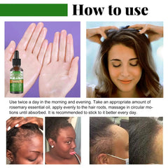 "Rosemary Hair Growth Essential Oil – Natural oil for promoting healthy hair growth, reducing hair loss, and nourishing scalp and strands."