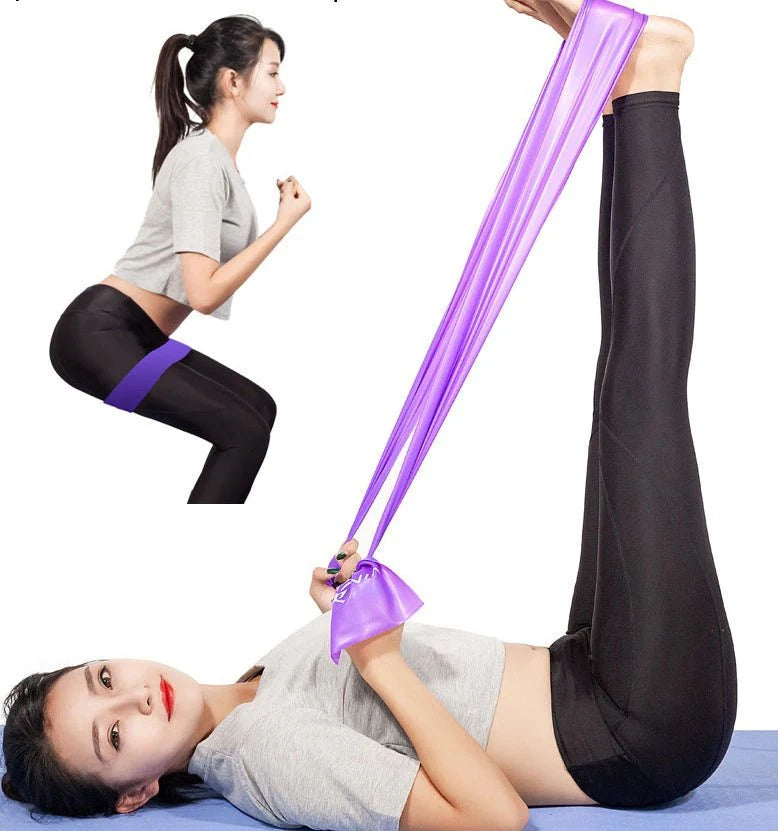 "Yoga Resistance Band for strength training, 1.8m long, designed for home workouts, flexibility, and toning."