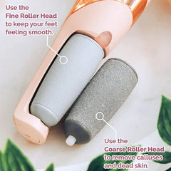 "Electric Pedicure Foot File and Callus Remover – Rechargeable device for smooth, soft feet, effectively removes hard skin and calluses."