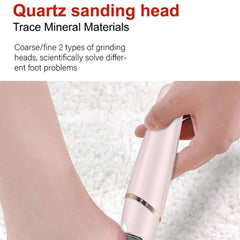 "Electric Pedicure Foot File and Callus Remover – Rechargeable device for smooth, soft feet, effectively removes hard skin and calluses."